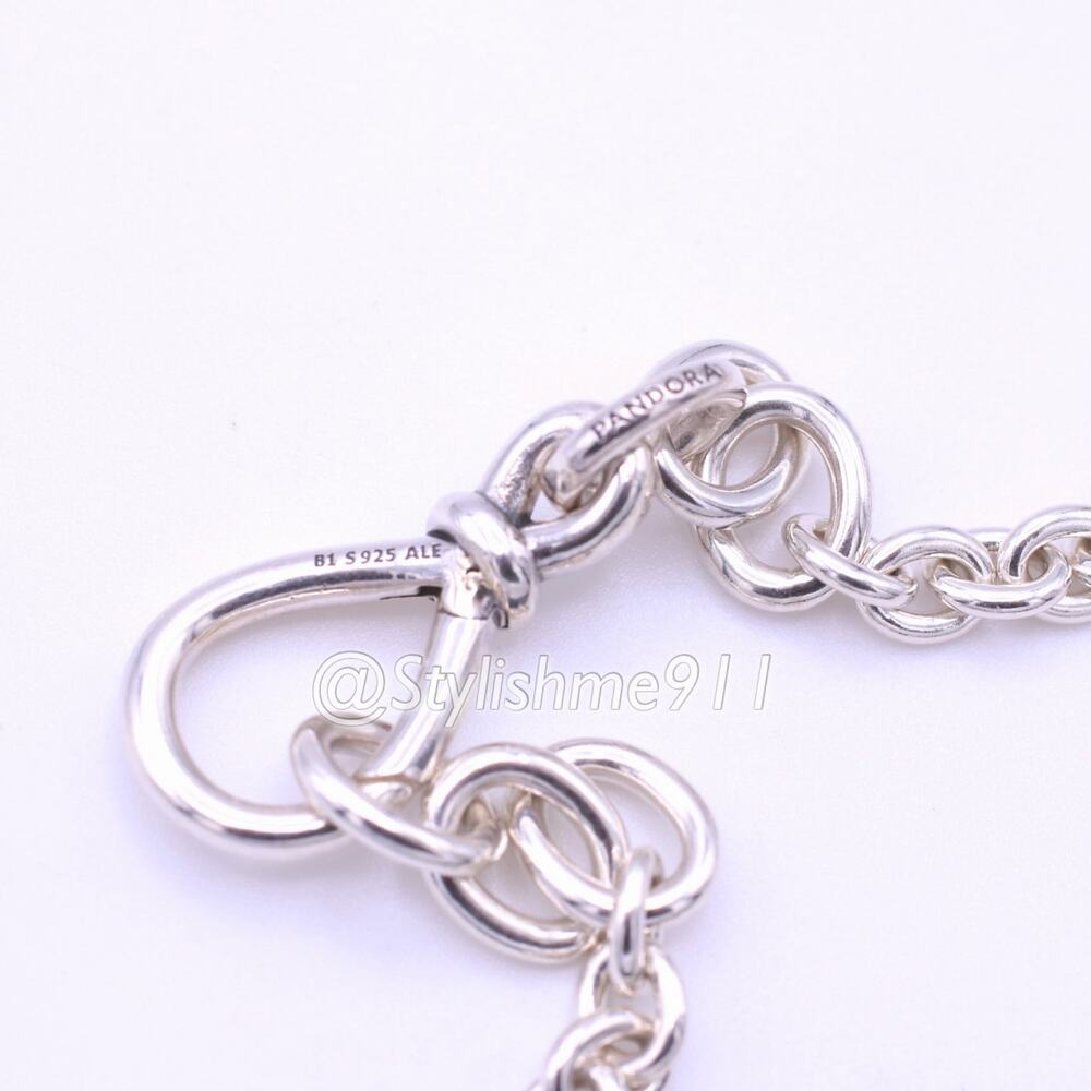 Authentic PANDORA Chunky Infinity Knot Necklace - Picture 4 of 7